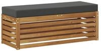 vidaXL Sofaelement Hocker Bank Massivholz Natur und Anthrazit (1 St)