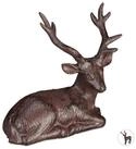 relaxdays Tierfigur Hirsch Figur Garten (1 St), M