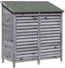 vidaXL Gartenhaus Gartenschuppen Grau 106 x 56 x 113,5 cm Massivholz aus Fichte