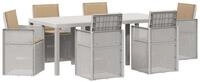 vidaXL Gartenlounge-Set Garten Essgruppe 7 stk. Wei&szlig; und Taupe PP, (7-tlg)