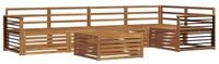 vidaXL Gartenlounge-Set Outdoor-Sofagarnitur 6 stk. Natur, (6-tlg)
