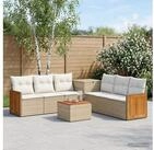 vidaXL Gartenlounge-Set vidaXL Sofa Set 8 stk. Beige und Cremewei&szlig; Polyrattan...