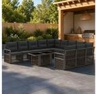 vidaXL Gartenlounge-Set vidaXL Gartensofa-set 12 stk. Grau und Dunkelgrau...