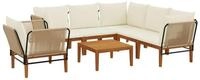 vidaXL Sofaelement 7 stk. Massives nholz & Seil Natur (7 St)