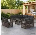 vidaXL Gartenlounge-Set vidaXL Gartensofa-set 12 stk. Grau und Dunkelgrau...