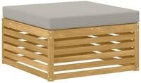 vidaXL Sofaelement Outdoor-Fu&szlig;hocker Massivholz Wei&szlig; (1 St)