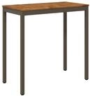 vidaXL Gartentisch Gartenbar-Tisch Natur und Kaffee 108,5 x 55 x 105 cm (1-St)