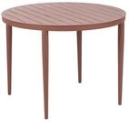 Natur24 Gartentisch Bigby Esstisch 100 x 73 x 100 cm Aluminium Rot