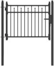 vidaXL Gartentor Zauntor BAARLO 100 x 75 cm Metall Schwarz Abschlie&szlig;bar