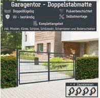 V2Aox Gartentor Gartentor Gartent&uuml;r Zaunt&uuml;r Zauntor Grau 300x140...