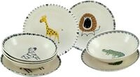 CreaTable Teller-Set Safari Bunt, Teller Set 8-tlg. (8-tlg), 4 Personen,...