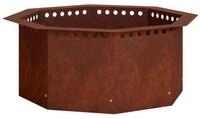 vidaXL Feuerstelle Feuerstellenring Rostoptik 60 x 60 x 25 cm Wetterfeststahl,...