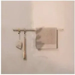 Metallbude Handtuchhalter VANA beige eckig | 105 cm x 7 cm