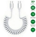 4smarts 4smarts USB-C Spiralkabel 100W, wei&szlig; Induktions-Ladeger&auml;t