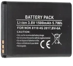 AccuCell Akku passend f&uuml;r Nokia 8110 4G 2017, BV-6A Li-Ion 3,8 Volt 53,2 x 38,...
