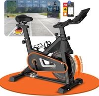 DH FitLife Heimtrainer Fahrrad mit APP Magnetwiderstand Station&auml;res Fahrrad...