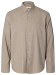 Selected Langarmhemd SLMREGCOLE JAY MELANGE LS SHIRT NOOS Baumwolle, regular fit