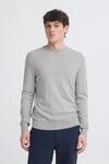 Rundhalspullover BLEND "BHBAGGE CREW KNIT", Herren, Gr. 3XL, grau (limestone),
