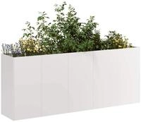 vidaXL Hochbeet vidaXL Pflanzk&uuml;bel 200x40x80 cm Edelstahl