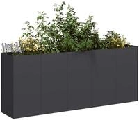 vidaXL Pflanzk&uuml;bel 200 x 40 x 80 cm Pflanzk&uuml;bel Hochbeet aus Kaltgewalztem...