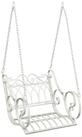vidaXL Hollywoodschaukel Schaukelbank Stahl 71 x 75 x 59 cm Antik Wei&szlig;, 1 tlg.