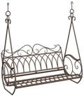 vidaXL Hollywoodschaukel Schaukelbank Stahl 112 x 60 x 126,5 cm Antikbraun, 1...