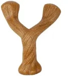 Flamingo Spielknochen Hundespielzeug Nyl'o Wood Y-Form mit Rindfleischgeschmack braun