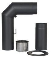 Kamino Flam Ofenrohr Winkelrohr-Set Senotherm&reg; 150 mm schwarz 331873, (1-tlg)