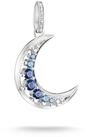 THOMAS SABO Kettenanh&auml;nger Midnight Sky Anh&auml;nger Mond, mit Glas-Keramik Stein,