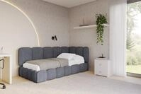 ALTDECOR Jugendbett AVRY (Jugendbett mit Bettkasten und Lattenrost, Polsterbett...