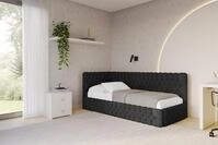 ALTDECOR Jugendbett MULY (Jugendbett mit Bettkasten und Lattenrost, Polsterbett ohne
