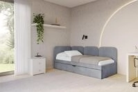 ALTDECOR Jugendbett ALVY (Jugendbett mit Bettkasten und Lattenrost, Polsterbett...