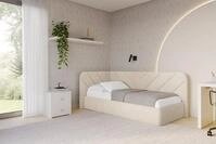 ALTDECOR Jugendbett FIKY (Jugendbett mit Bettkasten und Lattenrost, Polsterbett mit