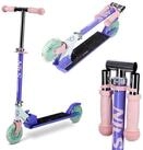 NILS EXTREME Tretroller Cityroller LED- Reifen Scooter Roller Violett, klappbar,