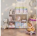 en.casa Kinderregal, &raquo;Lysekil&laquo; 100 x 93 x 30 cm mit Einhorn Motiv