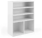 Vicco B&uuml;cherregal Luigi, Wei&szlig;, 72 x 90.2 cm 2 F&auml;cher, 1-tlg.
