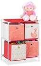 relaxdays Kinderregal Schwan mit Boxen, 4
