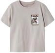 T-Shirt NAME IT "NMMVELIX SS NREG TOP", M&auml;dchen, Gr. 92, beige (chateau gray