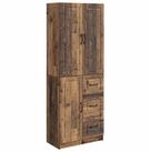 vidaXL Sideboard Schrankset 2 stk. Altholz Holzwerkstoff (2 St)