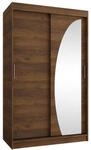 MIRJAN24 Kleiderschrank Wika 120 cm (mit zwei Schiebet&uuml;ren) 120x62x200 cm