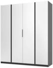 Masseno Dreht&uuml;renschrank CAGLIARI 200 cm Kleiderschrank mit Spiegel 4 T&uuml;ren...