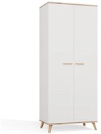 ibonto Kleiderschrank Garderobenschrank 80 cm, 2-t&uuml;rig mit Kleiderstange &