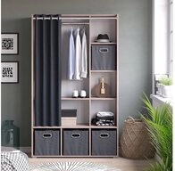 Vicco Kleiderschrank Luigi, Sonoma, 105.8 x 178.1 cm Mit Faltboxen (grau) (1-St)