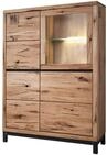 Massivmoebel24 Highboard VILLANDERS Wildeiche Massivholz natur (Massivholz...