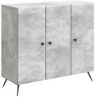 vidaXL Sideboard 89 x 34,5 x 80 cm Sideboard Betongrau 89x34,5x80 cm Spanplatte