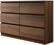 MIRJAN24 Kommode Malwa M6 120 (mit 6 Schubladen), grifflose &Ouml;ffnungssystem,