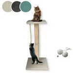Rohrschneider Kratzbaum Katzen Kratzbaum Emmi 97 cm Echtholz Cordstoff beige,