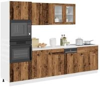 vidaXL H&auml;ngeschrank vidaXL 7-tlg. K&uuml;chenschrank-Set Lyon Altholz-Optik