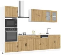 vidaXL H&auml;ngeschrank vidaXL 7-tlg. K&uuml;chenschrank-Set Kalmar Artisan-Eiche