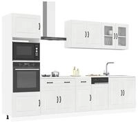 vidaXL H&auml;ngeschrank vidaXL 7-tlg. K&uuml;chenschrank-Set Kalmar Hochglanz-Wei&szlig;